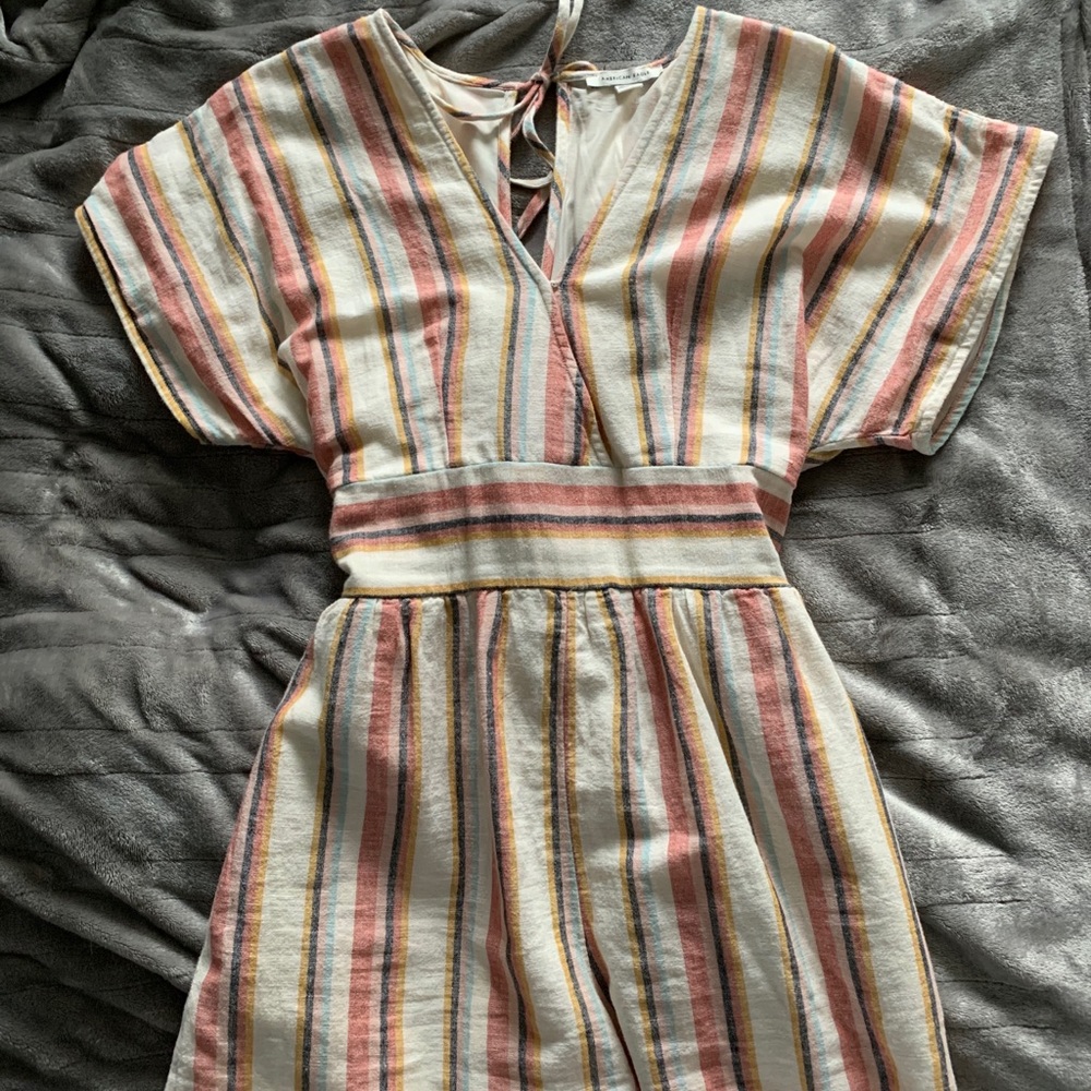 American Eagle Striped Romper